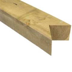 150 x 100mm Birds Mouth Treated (UC3) Fence Post Green (per meter) FSC