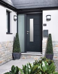 Grey Newbury glazed door