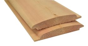 25x125mm (20x120mm) Untreated Log Lap Softwood Cladding